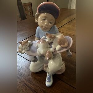 Lladro 7623 "Little Riders" 3 Cats on a Skateboard, 1994 Event Piece-MIB